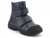 3381-712 Тотто (Totto), ботинки детские утепленные ортопедические профилактические, байка, кожа, синий. в Перми