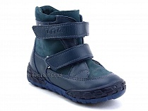 127-3,13 Тотто (Totto), ботинки демисезонные утепленные, байка, синий, кожа в Перми