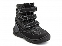 А43-038 Сурсил (Sursil-Ortho), ботинки детские ортопедические с высоким берцем, зимние, натуральный мех, кожа, текстиль, черный в Перми