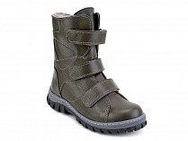 207з (31-40) Аквелла (Akwella), ботинки зимние ортопедические с высоким берцем, натуральная шерсть, кожа, тёмно-зелёный в Перми