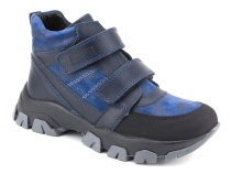 6-612145-2403 (26-30) Пиксель (Pixel), ботинки зимние детские профилактические, кожа, натуральный мех, синий в Перми