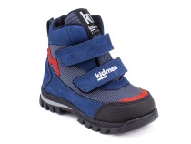 5008-03 (21-25) Кидмен (Kidmen), ботинки ортопедические профилактические, демисезонные утепленные, мембрана, нубук, байка, синий, серый, красный в Перми