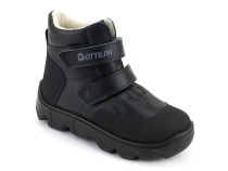 BL-271(05) Боттилини (Bottilini), ботинки  детские демисезонные  ортопедические профилактические, кожа, байка, черный в Перми