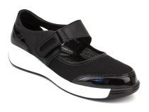 K231-R-GD-07-A (36-41) Кумфо (Kumfo) туфли для взрослых, текстиль, кожа, черный в Перми