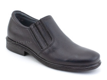 51213  ШагоВита (Shagovita), туфли школьные профилактические  для мальчиков, кожа, черный в Перми