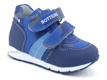 BL-209(3) Боттилини (Bottilini), полуботинки  детские  ортопедические профилактические, кожа, синий в Перми