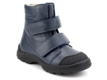 338-712 Тотто (Totto), ботинки детские утепленные ортопедические профилактические, кожа, синий в Перми