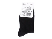 D-210Ч Миланко (MilanKo), носки подростковые однотонные, черный в Перми