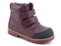 505 Б(23-25) Минишуз (Minishoes), ботинки ортопедические профилактические, демисезонные утепленные, кожа, байка, бордовый в Перми