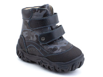 520-10 (21-26) Твики (Twiki) ботинки детские зимние ортопедические профилактические, кожа, натуральный мех, черный, камуфляж в Перми