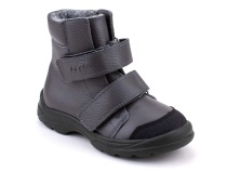338-721 Тотто (Totto), ботинки детские утепленные ортопедические профилактические, кожа, серый. в Перми