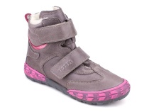 3542-607,0139 Тотто (Totto), ботинки детские утепленные ортопедические профилактические, кожа, шерсть, лиловый, малиновый в Перми