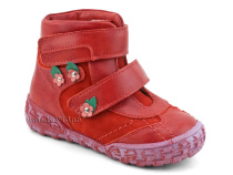 238-196,186 Тотто (Totto), ботинки демисезонные утепленные, байка,  кожа,нубук,  красный, в Перми
