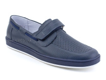 30025-712 Тотто (Totto), туфли школьные ортопедические профилактические, кожа, синий в Перми
