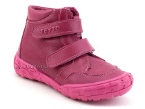 201-267 Тотто (Totto), ботинки демисезонние детские профилактические на байке, кожа, фуксия. в Перми