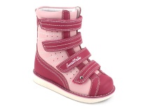 23-220 Сурсил-Орто (Sursil-Ortho), ботинки демисезонные детские ортопедические  с тутором, кожа, розовый в Перми