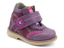 202-4 Твики (Twiki), ботинки демисезонные детские ортопедические профилактические на флисе, кожа, нубук, фиолетовый в Перми
